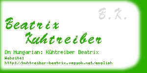 beatrix kuhtreiber business card